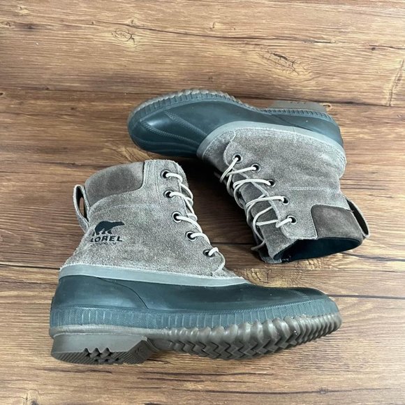 Sorel Cheyanne II Gray Suede Winter Duck Boots Men’s Size 8 main image 7
